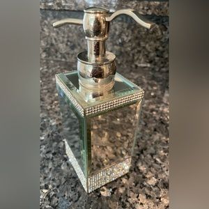 COPY - Bella Lux Glass Mirror Rhinestone Hand Soap/Lotion Dispenser Kitchen/Bat…